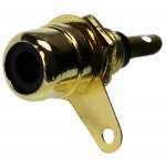 RCA SAS 15FSG BLACK Pro.fi.con socket golden plated female επίχρυσο φις RCA θηλυκό οικονομικό για σασί  σε μαύρο χρώμα